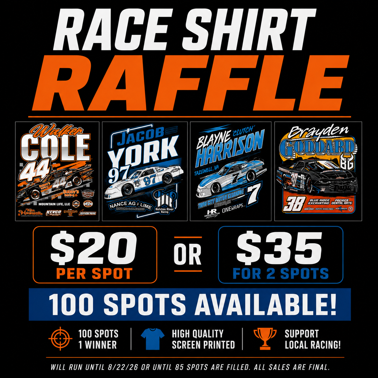 Race Shirt Raffle