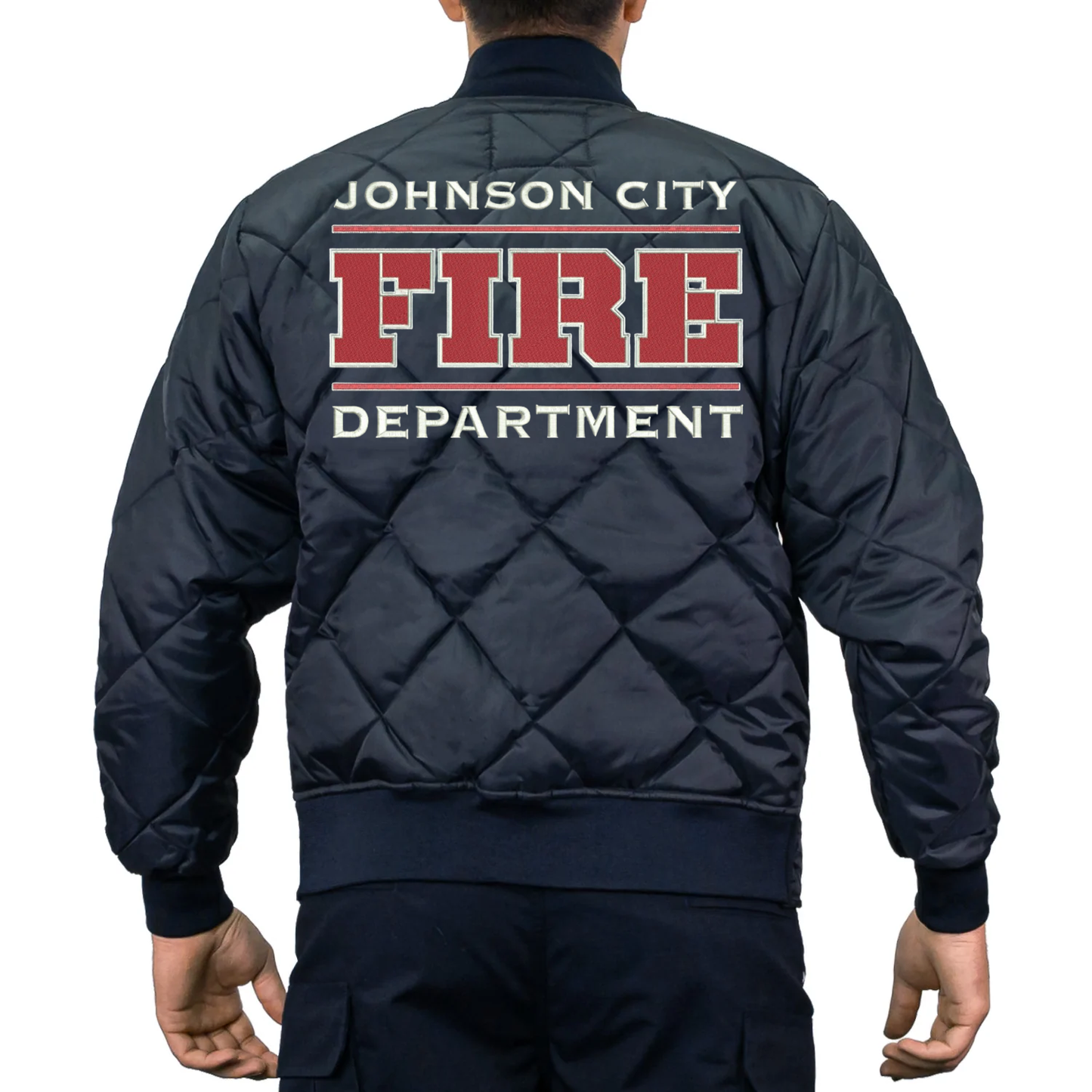 Embroidered The Bravest Diamond Quilt Jacket