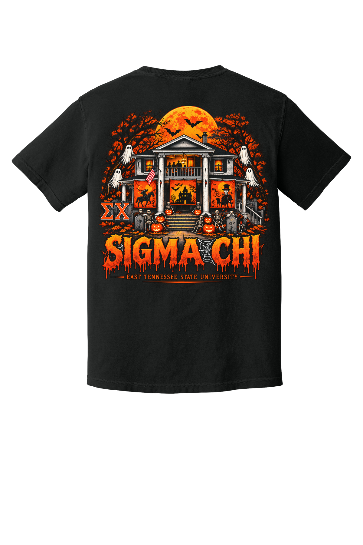 Sigma Chi Halloween Comfort Colors Pocket Tee
