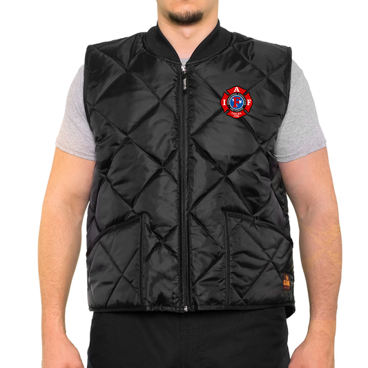 Embroidered IAFF The Finest Diamond Quilted Vest