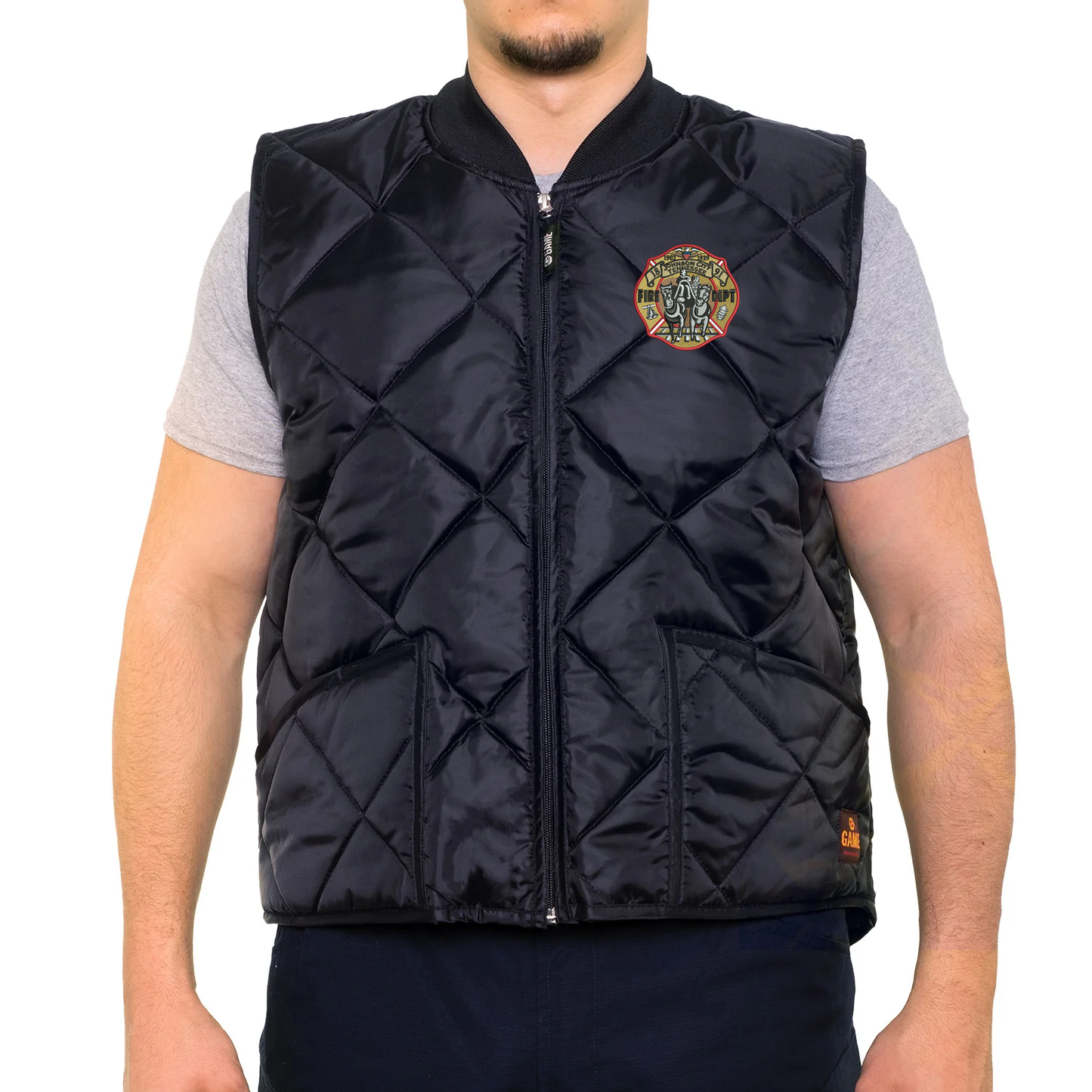 Embroidered The Finest Diamond Quilted Vest