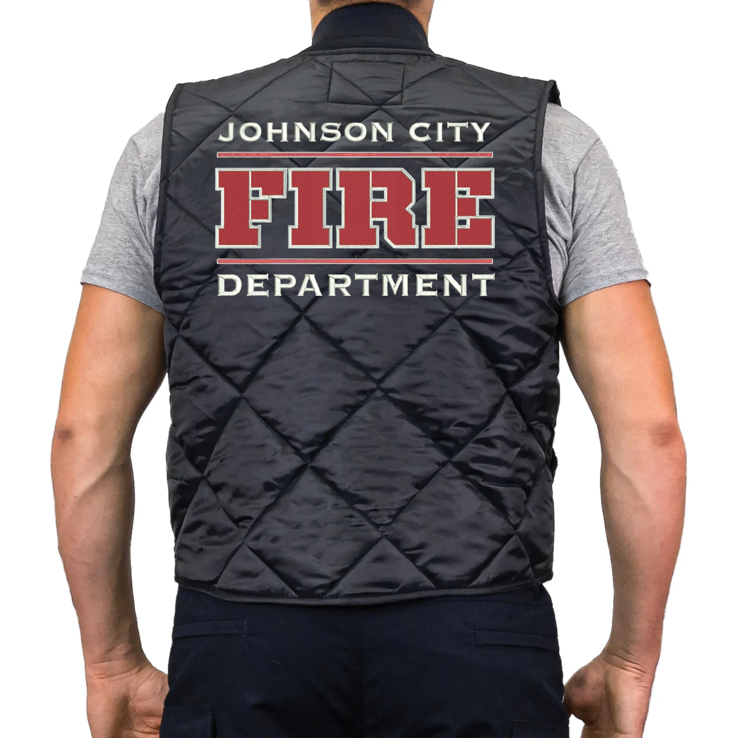 Embroidered The Finest Diamond Quilted Vest